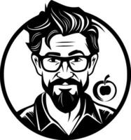 profesor - minimalista y plano logo - vector ilustración