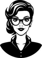 Teacher - Black and White Isolated Icon - Vector illustration