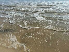 waves on the beach landscape image photo