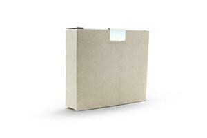 blanco cartulina estrecho caja aislado en blanco antecedentes foto