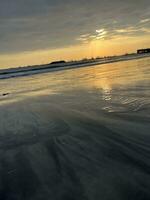 Sunset on the beach photo