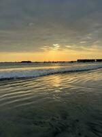 Sunset on the beach photo