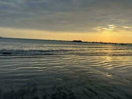 Sunset on the beach photo