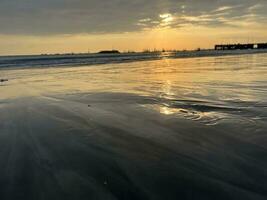 Sunset on the beach photo