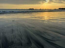 Sunset on the beach photo