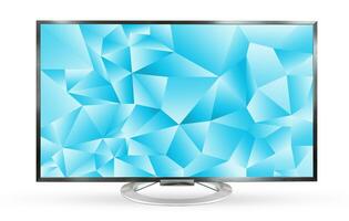 Television monitor texture sky isolated on white background. photo