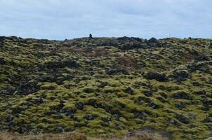 Lava field on the Snaefellsnes Peninsula in Iceland photo