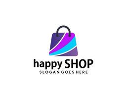 elegancia en línea tienda logo vector