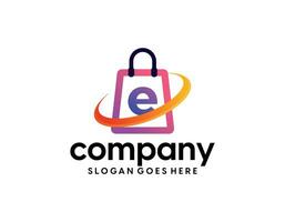 Online Shop Logo designs Template. Illustration vector graphic of pointer arrow and shop bag combination logo design concept. Perfect for Ecommerce,sale, discount or store web element. Company emblem