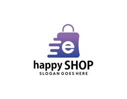 Online Shop Logo Template Design Vector