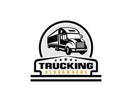plantilla de logotipo de camión, logotipo perfecto para negocios relacionados con la industria automotriz vector