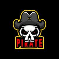 Pirate skull head vector design