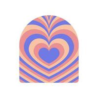 groovy frame, shape, background. Vector illustration flat