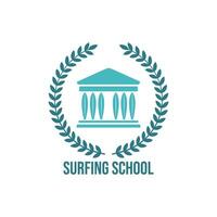 surf colegio Clásico emblema logo vector