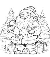 christmas, adult coloring pages vector