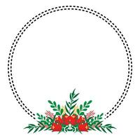 beauty floral frame shape illustration design vector