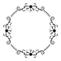 beauty floral frame shape illustration design vector