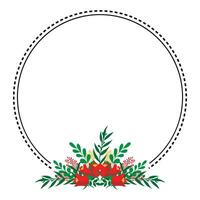 beauty floral frame shape illustration design vector