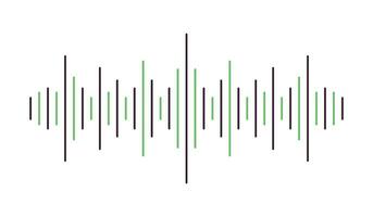 Sound waves flat monochrome isolated vector object. Editable black and white line art drawing. Simple outline spot illustration for web graphic design