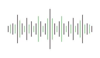 Sound waves flat monochrome isolated vector object. Editable black and white line art drawing. Simple outline spot illustration for web graphic design