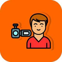 Camera Man Vector Icon Design