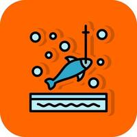 Ice fishing Vector Icon Design