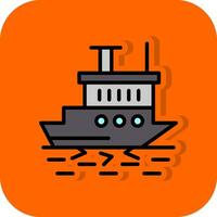 Icebreaker ship in action Vector Icon Design