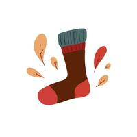 Embrace coziness with this charming illustration of a warm sock. Perfect for chilly days and nights. Stay snug and stylish. vector