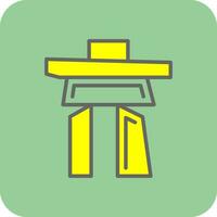 Inukshuk Vector Icon Design