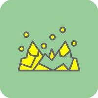 Snow-covered mountain Vector Icon Design