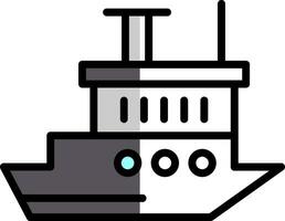 Icebreaker ship Vector Icon Design