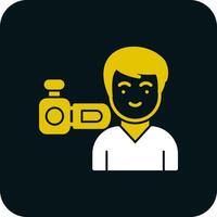 Camera Man Vector Icon Design