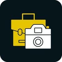 Camera Bag Vector Icon Design