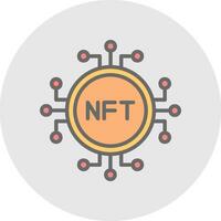 nft vector icono diseño