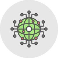 Global Network Vector Icon Design