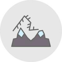 Northern lights Vector Icon Design