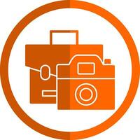 Camera Bag Vector Icon Design