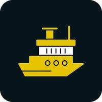 Icebreaker ship Vector Icon Design