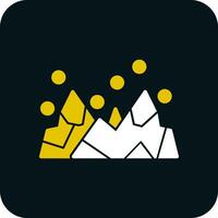 Snow-covered mountain Vector Icon Design