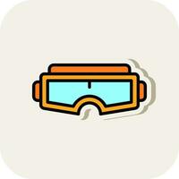 diseño de icono de vector de gafas vr