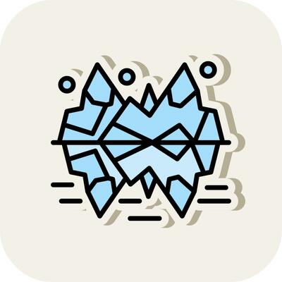 Ice formation Vector Icon Design