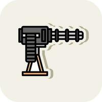 Machine Gun Vector Icon Design