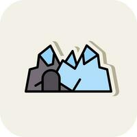 Ice cave Vector Icon Design