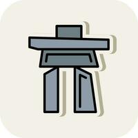 Inukshuk Vector Icon Design