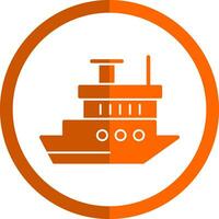 Icebreaker ship Vector Icon Design