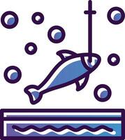 Ice fishing Vector Icon Design