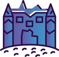 Ice castle Vector Icon Design