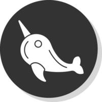 Narwhal Vector Icon Design