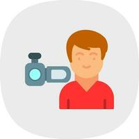 Camera Man Vector Icon Design