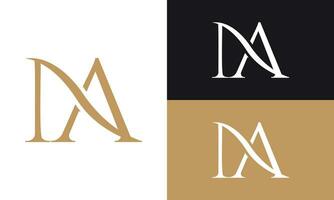 MA. Monogram of Two letters MA. illustration monogram vector logo template.